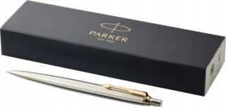 Guľôčkové pero PARKER Jotter SILVER so ZLATÝM klipom